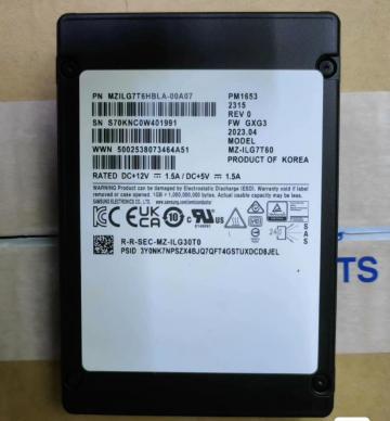 Ổ cứng SSD 7.68TB Samsung PM1653 SAS 24Gbps Read Intensive 2.5 Enterprise - MZILG7T6HBLA-00A07